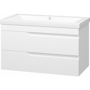 Тумба под раковину Misty Софт 90 подвесная, белая (П-Соф-01090-011П2Я)