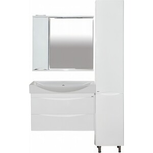 Тумба под раковину Misty Элвис 85 подвесная, белая (П-Элв01085-0112ЯПо)