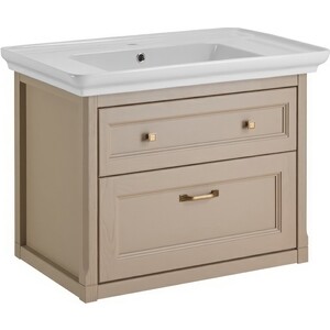 Тумба под раковину ASB-woodline Толедо 85 подвесная, капучино (11212)