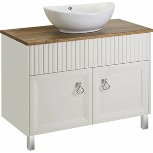 Тумба под раковину ASB-woodline Риола 100 напольная, слоновая кость (12410)
