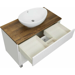 Тумба под раковину ASB-woodline Риола 100 напольная, слоновая кость (12410)