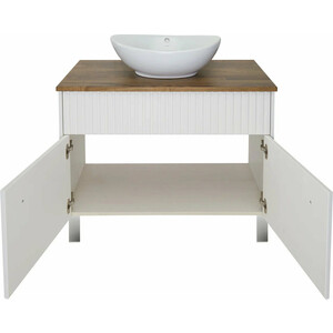 Тумба под раковину ASB-woodline Риола 100 напольная, слоновая кость (12410)