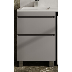 Тумба под раковину Style line Даллас Леон 58 (120) напольная, серая (СС-00002450)