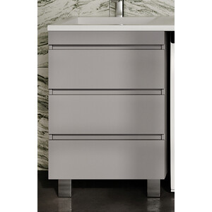 Тумба под раковину Style line Даллас Леон 58 (120) 3 ящика, серая (СС-00002449)