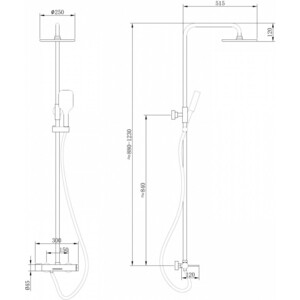 Душевая система Abber Emotion хром (AF8816)