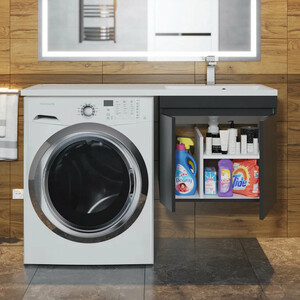 Тумба под раковину Uperwood Magenta 45 (110) с дверцами, черная (5930205161)