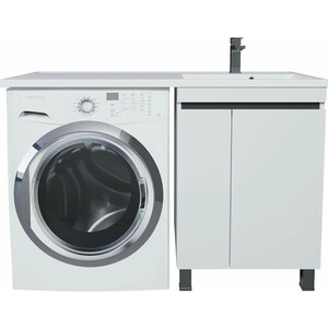 Тумба под раковину Uperwood Magenta 45 (110) напольная, белая/графит (5930205166)