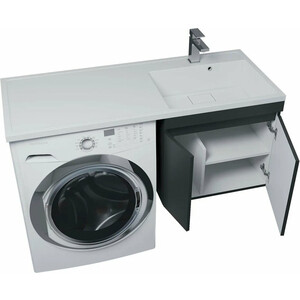 Тумба под раковину Uperwood Magenta 55 (120) с дверцами, черная (5930205152)