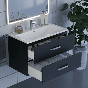 Тумба под раковину Uperwood Foster 80 черная (291020517)