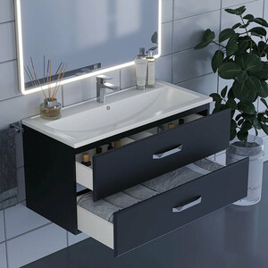 Тумба под раковину Uperwood Foster 100 черная (291020519)