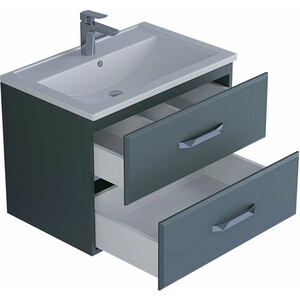 Тумба с раковиной Uperwood Foster 70 серый графит (291020521, 291020341)