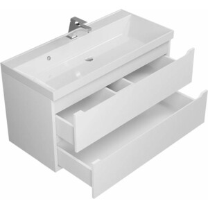 Тумба под раковину Uperwood Tanos 100 подвесная, белая матовая (291020246)