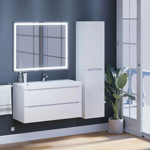 Тумба под раковину Uperwood Tanos 100 подвесная, белая матовая (291020246)