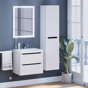 Тумба под раковину Uperwood Tanos 60 подвесная, белая/графит (2930205140)