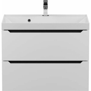 Тумба под раковину Uperwood Tanos 70 подвесная, белая/графит (2930205141)