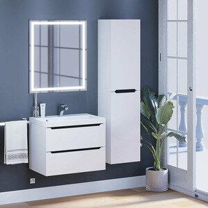 Тумба под раковину Uperwood Tanos 70 подвесная, белая/графит (2930205141)