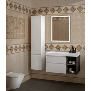 Тумба с раковиной Kerama Marazzi Cubo 90 белая (CUB.90Lh\WHT.M, CU.wb.90Lh)