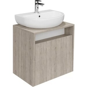 Тумба под раковину Kerama Marazzi Pro 60 белая/дуб орегон (PRO.60.1\OAK.O)