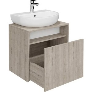Тумба под раковину Kerama Marazzi Pro 60 белая/дуб орегон (PRO.60.1\OAK.O)