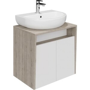 Тумба под раковину Kerama Marazzi Pro 60 белая/дуб орегон (PRO.60.2\WHT)