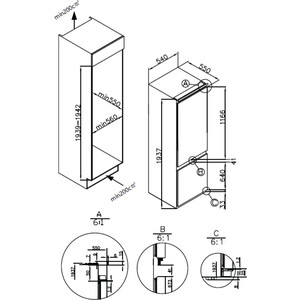 Встраиваемый холодильник Weissgauff WRKI 195 WLF