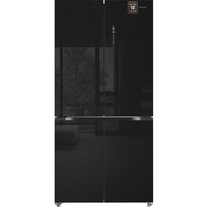 Холодильник Weissgauff WCD 510 Built-in Inverter NoFrost Black Glass