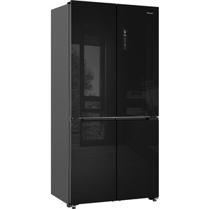 Холодильник Weissgauff WCD 510 Built-in Inverter NoFrost Black Glass