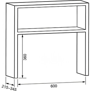 Вытяжка встраиваемая Krona SOPHIE 600 BLACK S