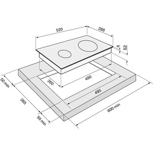 Индукционная варочная панель Krona MAGIER 30 BL 2BTK