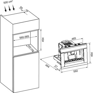 Встраиваемая кофемашина Krona ONYX 45H coffee BL/BL