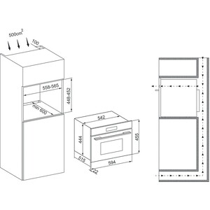Встраиваемая микроволновая печь Krona ONYX 45H mw BL/BL