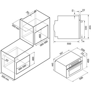 Электрический духовой шкаф Krona PARABEL 45H BL/BL