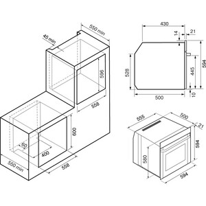 Электрический духовой шкаф Krona ONYX 60H BL/BL
