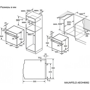 Электрический духовой шкаф MAUNFELD AEOH6062BG