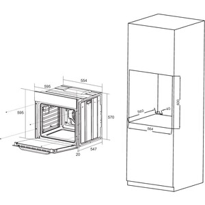 Электрический духовой шкаф Meferi MEO6017BK ULTRA