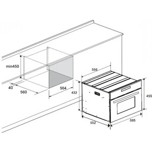 Электрический духовой шкаф Meferi MEO609BK MICROWAVE
