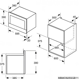 Встраиваемая микроволновая печь MAUNFELD MBMO925SGW11