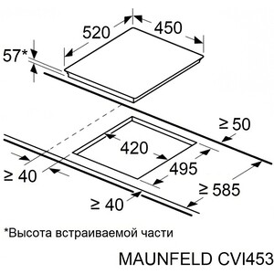 Индукционная варочная панель MAUNFELD CVI453BG