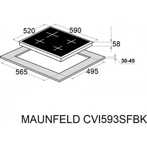 Индукционная варочная панель MAUNFELD CVI593SFBK Inverter