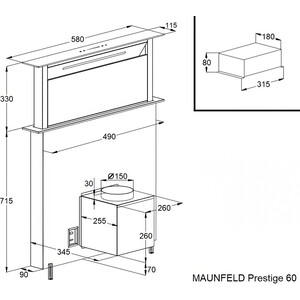 Вытяжка MAUNFELD Prestige 60 чёрный