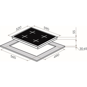 Электрическая варочная панель MAUNFELD EVCE.594.BK