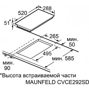 Электрическая варочная панель MAUNFELD EVCE292SDPBK