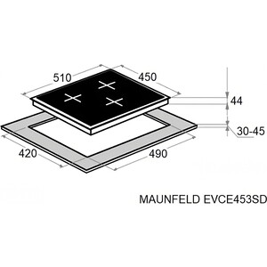 Электрическая варочная панель MAUNFELD EVCE453SDPBK