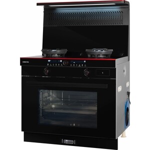 Газовая плита Hiberg S-FEG 92 с вытяжкой i-VM 9120
