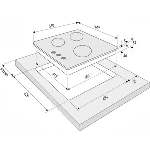 Газовая варочная панель Krona ALBERO 45 BL