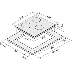 Индукционная варочная панель Krona FORTE 45 BL