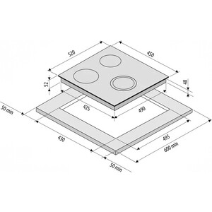 Электрическая варочная панель Krona LAUREL 45 BL