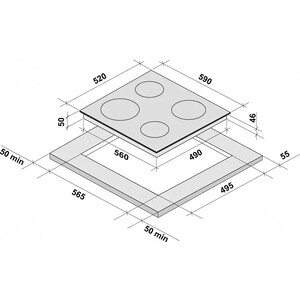 Электрическая варочная панель Krona LAUREL 60 BL