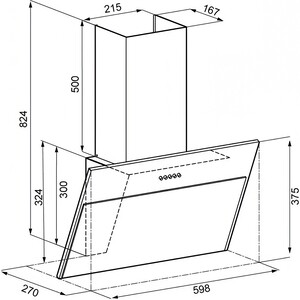 Вытяжка Krona ESTER 600 white PB