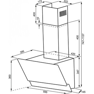 Вытяжка Krona ALVA 600 white S